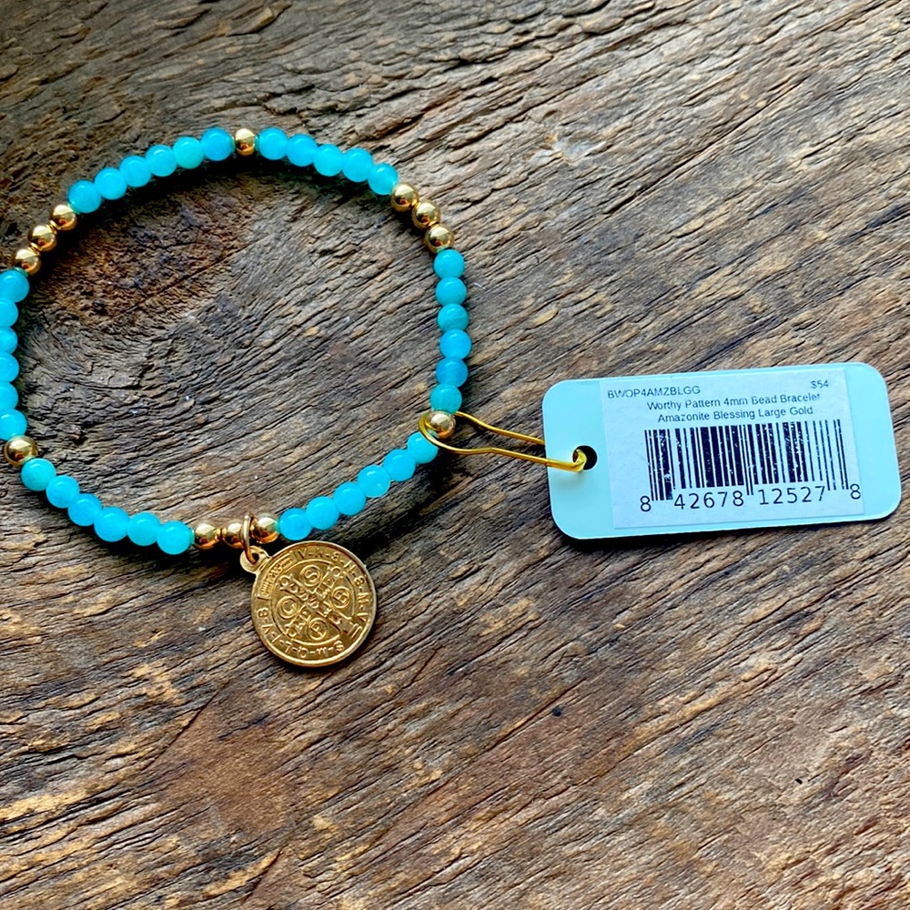 Enewton Worthy Pattern Amazonite with Blessings charm